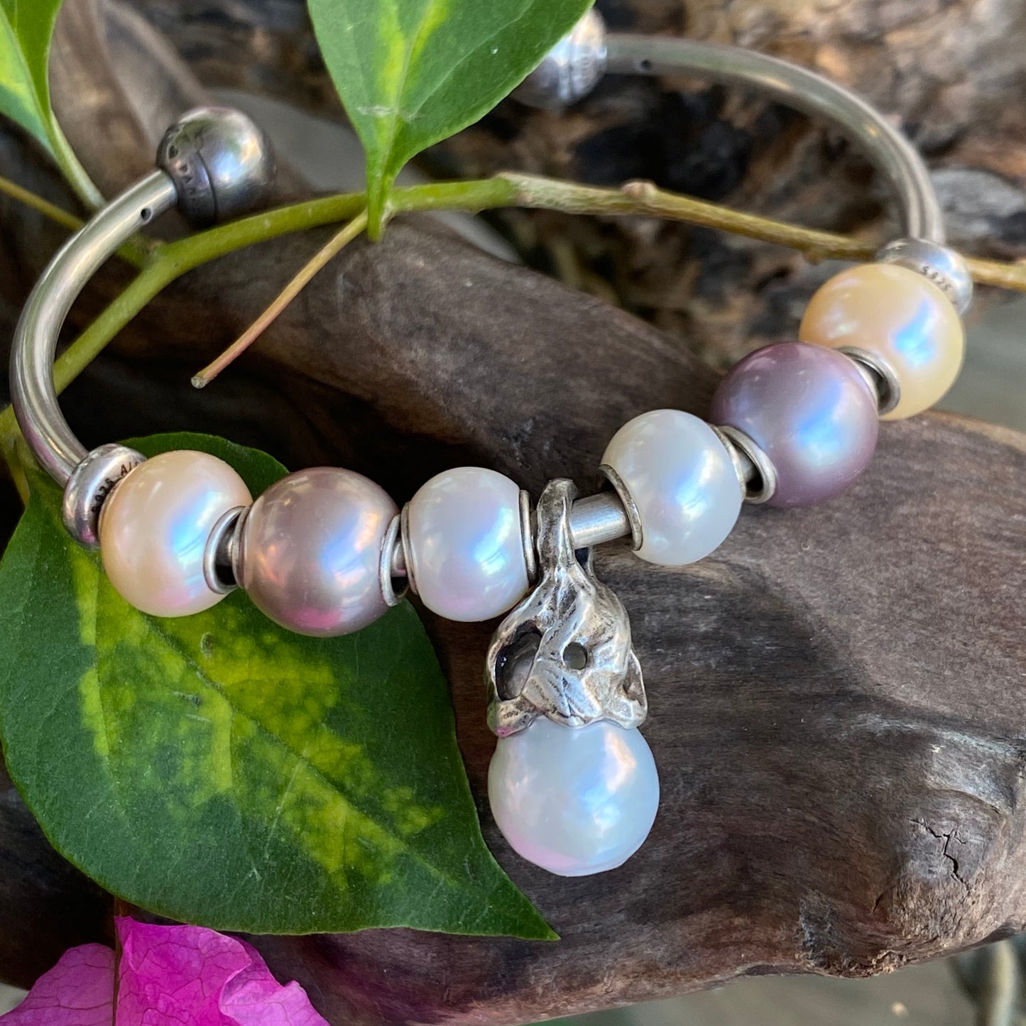 Ampearlbeads Pearl Charms Beads Dangles with Small Core for European Bracelets and Bangles