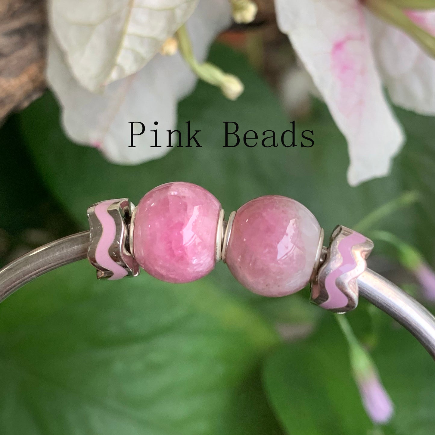 Mini Round Tourmaline Beads with Silver Core for European Trollbeads Bracelets or Some Pandora Bangles