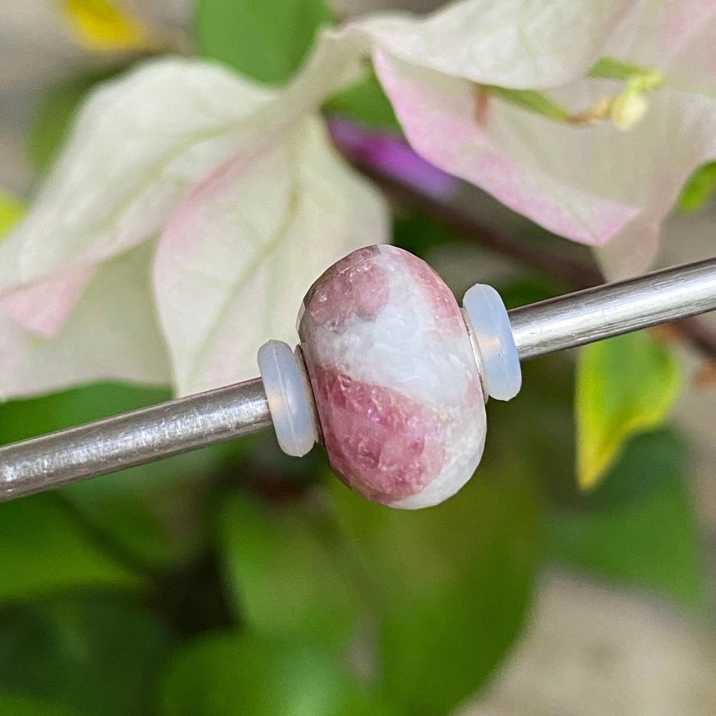 Faceted Rosiness Tourmaline Beads Fit European Trollbeads Bracelets and Some of the Pandora Bangles