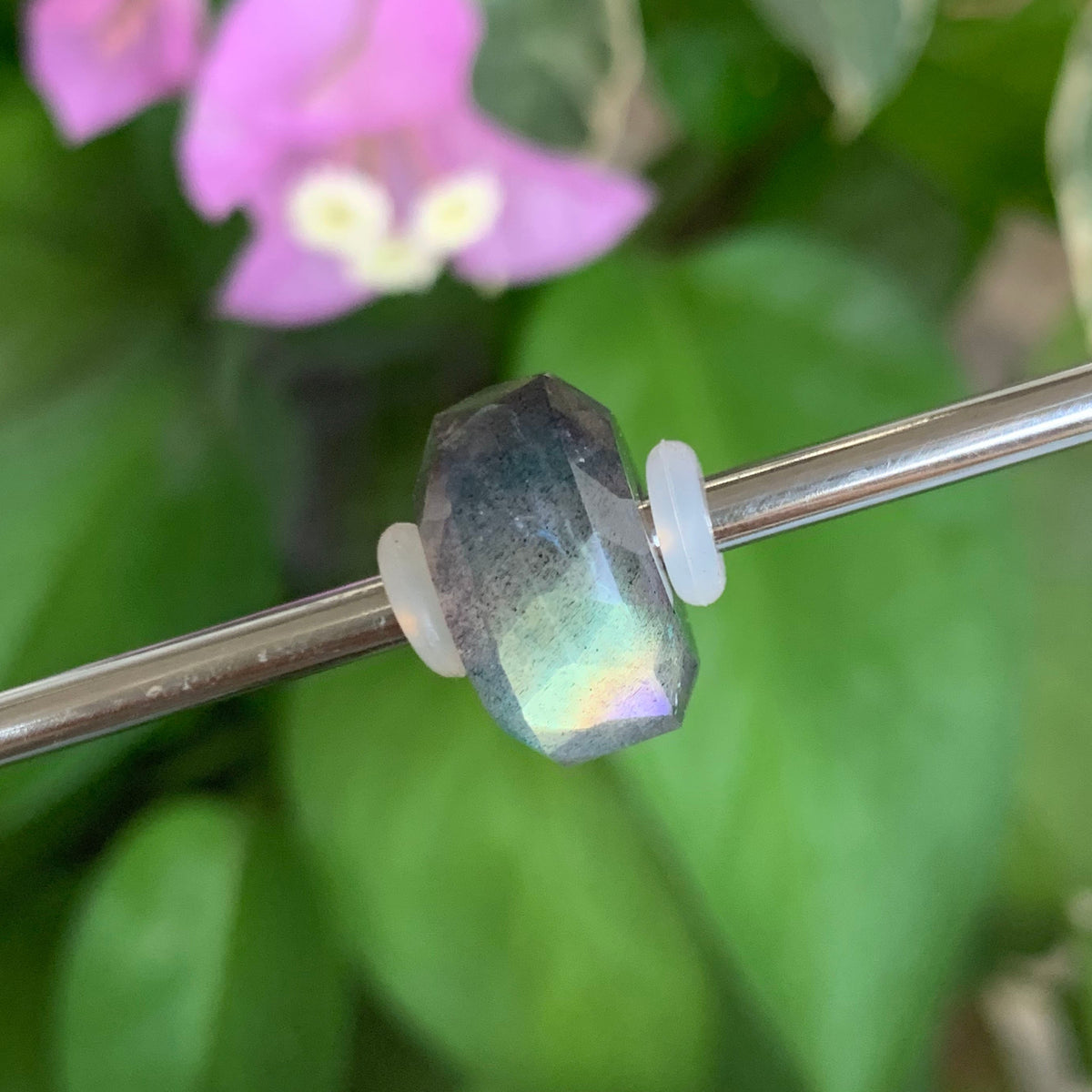 Labradorite Beads Medium Size ~15mm Transparent Quartz Flashy Jewelry Gemstone Beads for Pandora Bangle and Trollbeads Bracelet