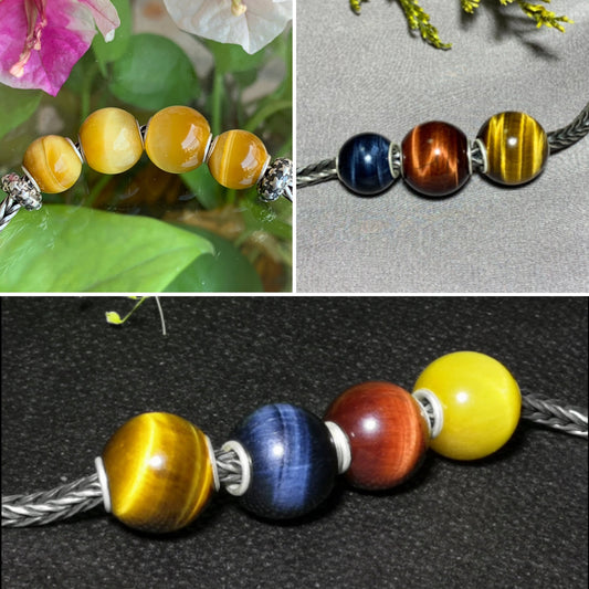 Tiger's Eye Mini Round Beads Red Brown Blue or Yellow Tiger's Eye Beads Ampearlbeads