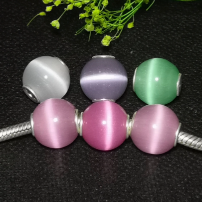 Mini Round Bead Burgundy Cat Eye Bead Pink Cat Eye Gemstone with Small core for Charms Bracelets