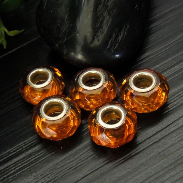 Cognac Amber Charm Faceted4