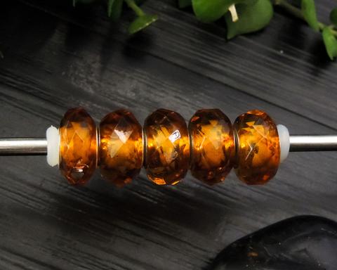 Cognac Amber Charm Faceted5