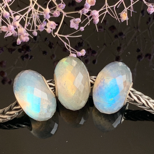 Faceted Flashy Labradorite beads size ~14mm Transparent Gemstone Artisanbeads For Trollbeads Bracelet Bangle