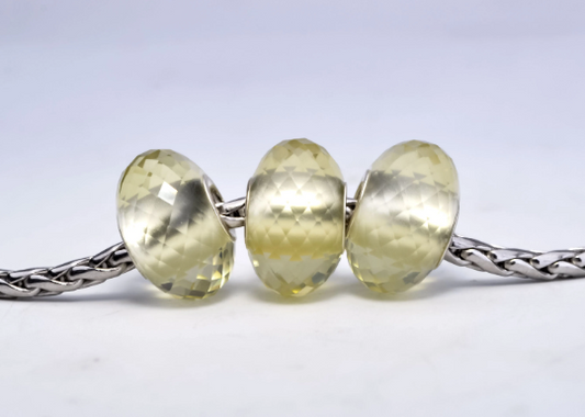 Faceted Lemon Quartz Beads Lemon Crystal with Big Core for European Charm Bracelets