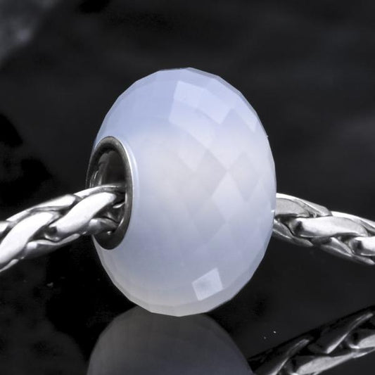 Faceted Blue Chalcedony Bead1