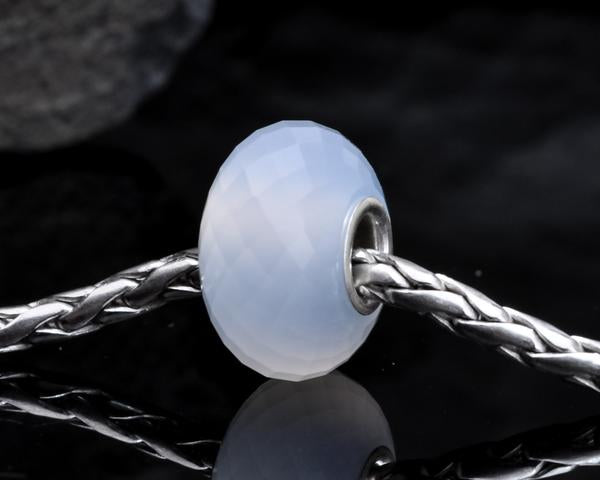 Faceted Blue Chalcedony Bead7