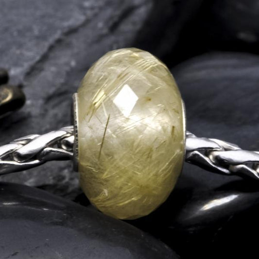 Faceted Golden Rutilite Quartz Bead Hairly quartz-good1