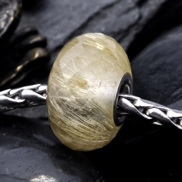 Faceted Golden Rutilite Quartz Bead Hairly quartz-good3