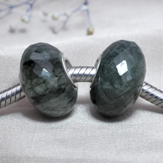 Faceted Green Rutilite Quartz