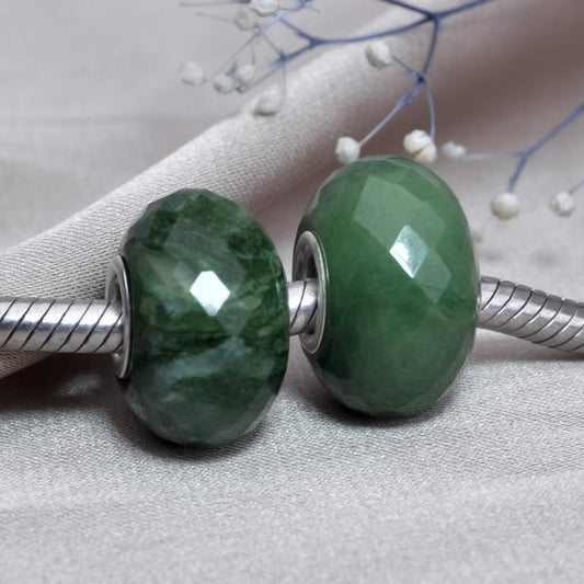 Faceted Green Serpentine Jade Gemstone 4
