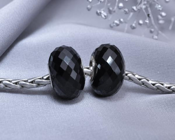 Faceted Obsidian Gemstone black2