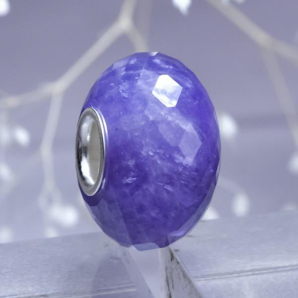 Faceted Purple Amethyst Bead 