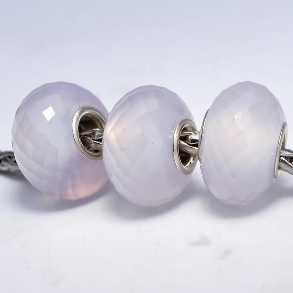 Faceted Purple Chalcedony Bead 5