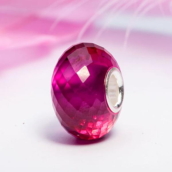 Faceted Red Corundum Bead 2