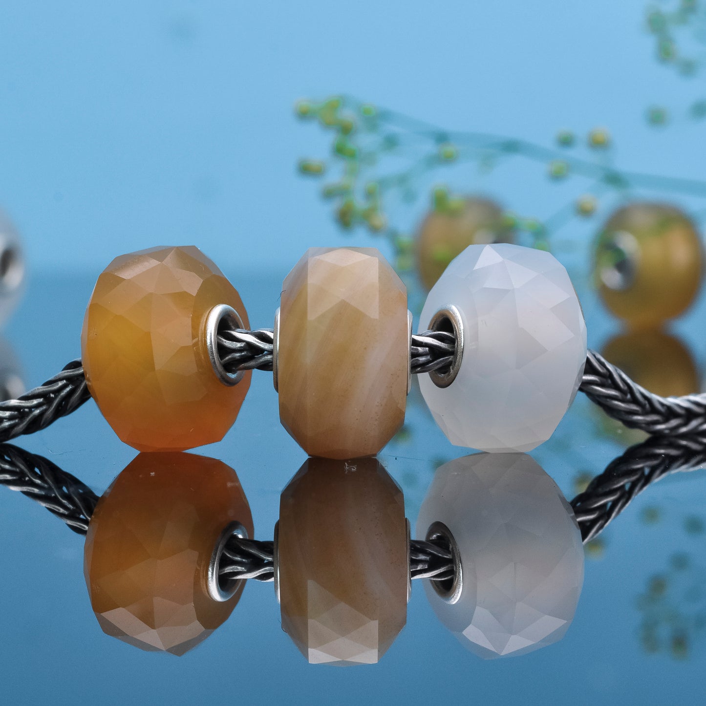 Faceted White Yellow Onyx Beads New Style Gemstone 1