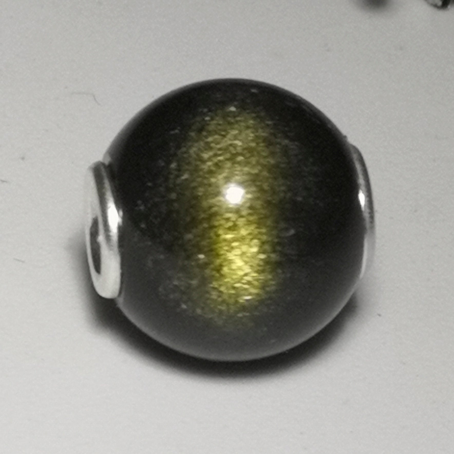 Golden Obsidian Stone Mini Round Bead 1