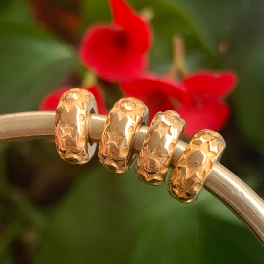 Gorgeous 18K Gold Stoppers Handmade Carved Gold Spacers for Ampearlbea –  AmpearlBeads