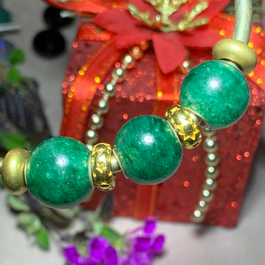 Stunning Sparkling Green Aventurine Mini Round Beads Fit European Trollbeads Bracelets and Some of the Pandora Bangles