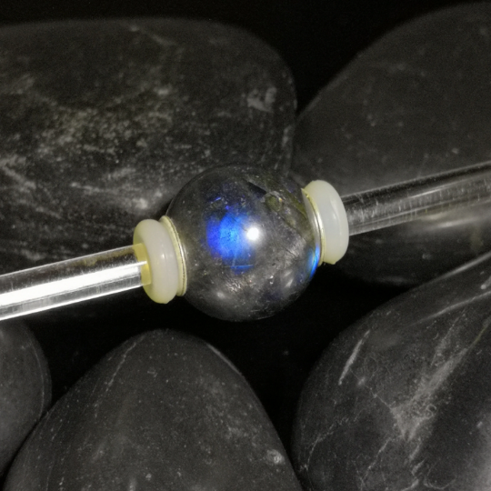 Labradorite Mini Round Bead Non-Transparent Gemstone Compatible Small Bracelet Sterling Ampearlbeads European Gemstone