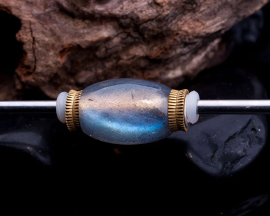Labradorite Stone Steam Bead fits European Charms Bracelets Wedding Gift for Women