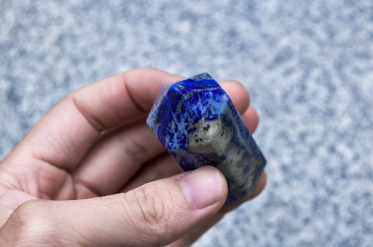 Natural Hexagonal Solid Lapis Lazuli Gemstone Ampearlbeads
