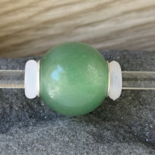 Mini Round Bead Green Aventurine Green Charms Bracelet Compatible Small Bracelet Sterling Ampearlbeads European Gemstone