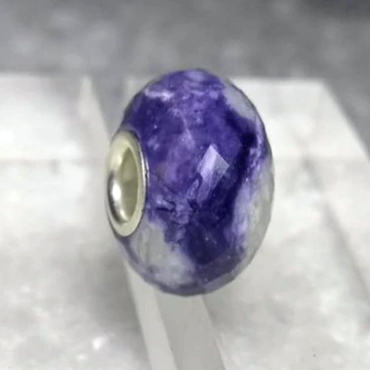 Energetic Purple Opal Gemstone Genuine Jewllery with Sterling Silver Core for European Bracelet