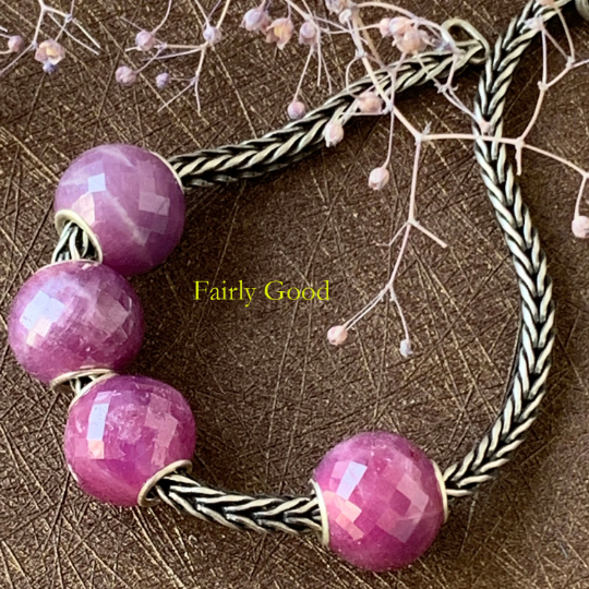 Elegant Faceted Mini Round Ruby Beads Corundum Beads Natural Gemstone Hand Made Beads Artisan Beads Fit for European Bracelets and Bangles