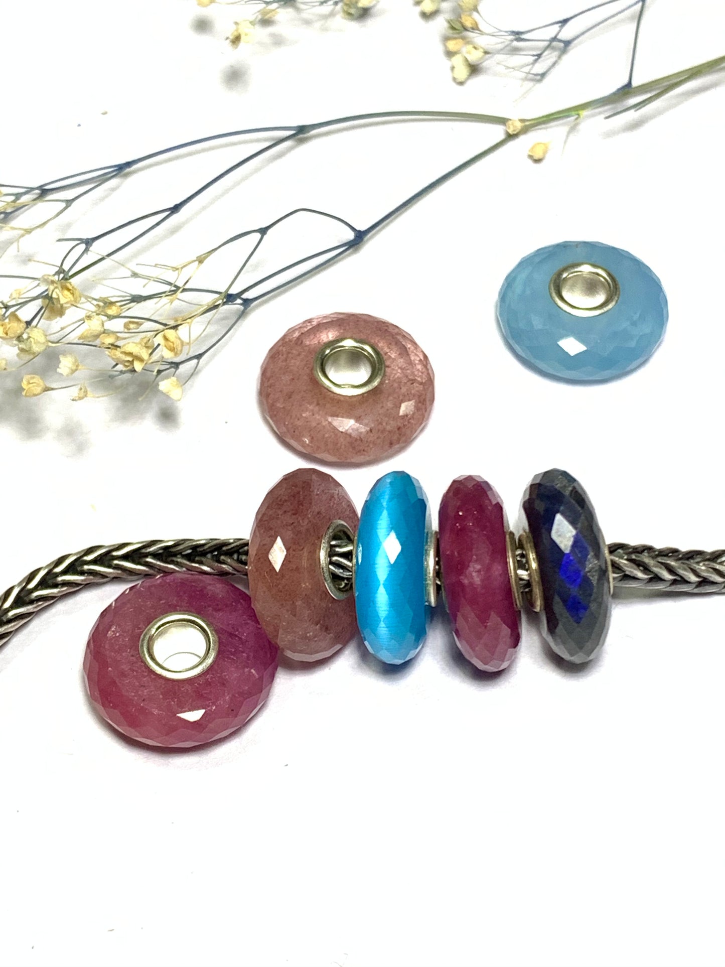 Gemstone or Glass Beads with Silver Core from Ampearlbeads Live Streaming