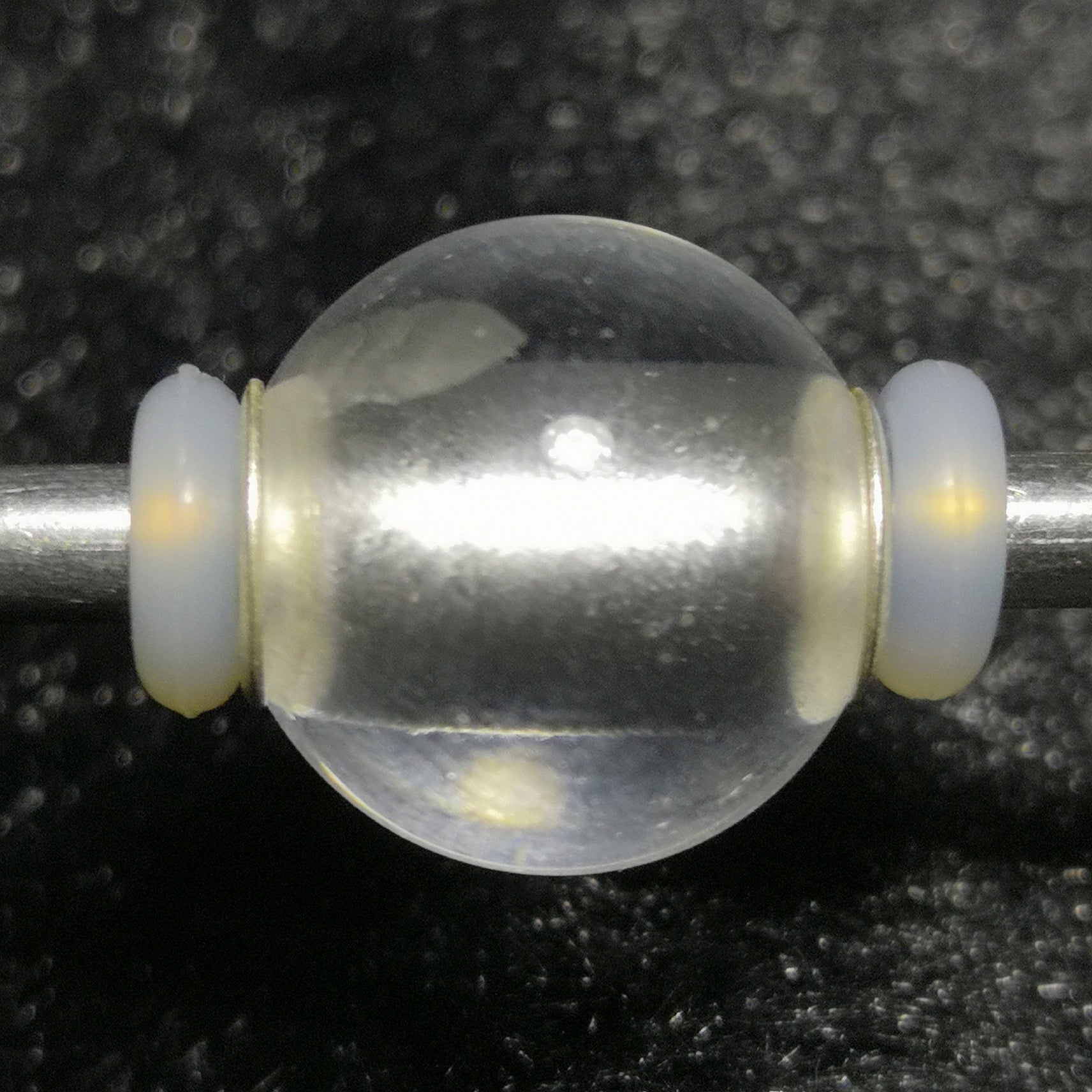 White Amethyst Mini Round Bead 0